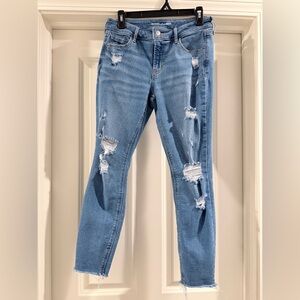 Old Navy Light Blue Distressed Skinny Jeans